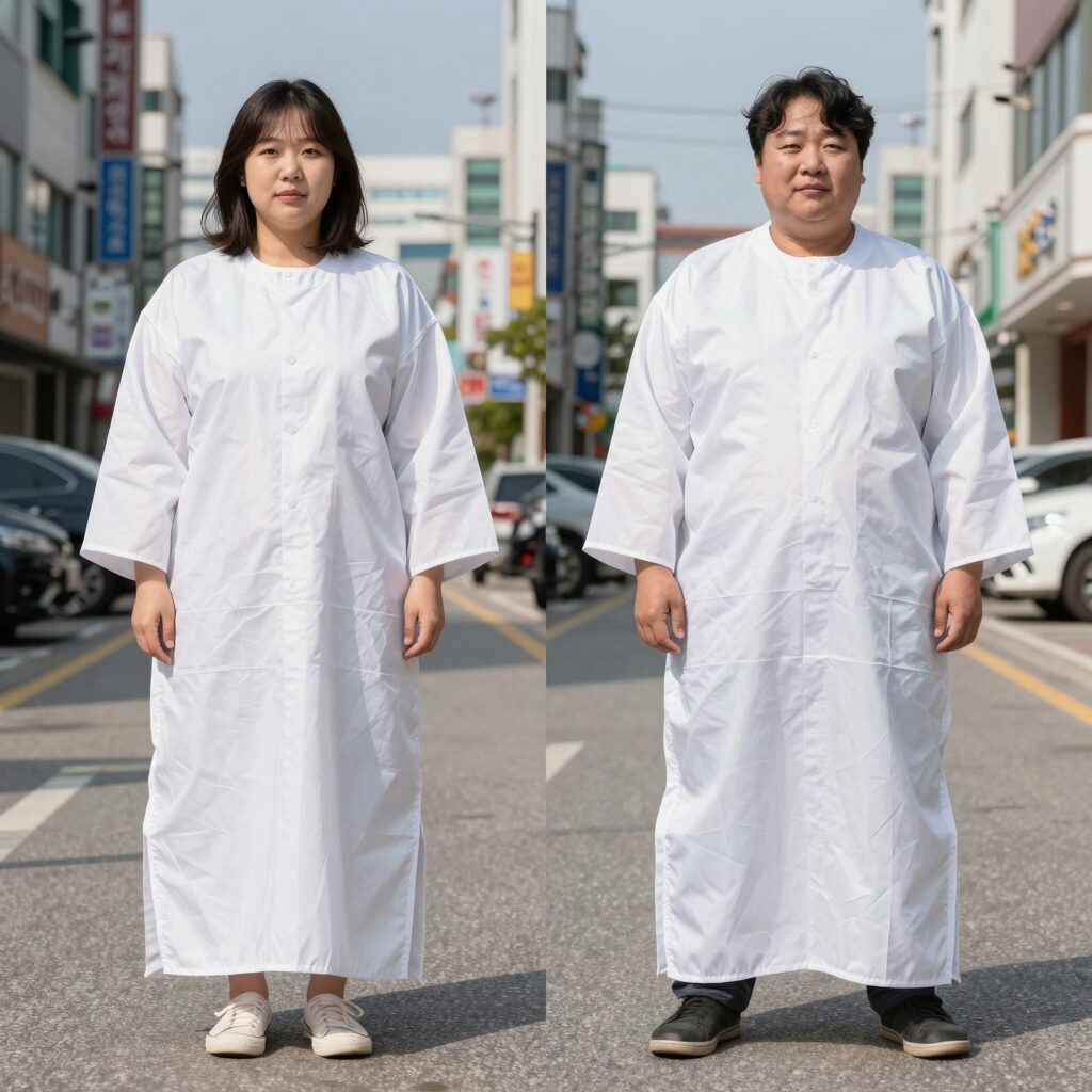 WPC 미니 양산 오프화이트를 펼친 모습과 접힌 모습 비교