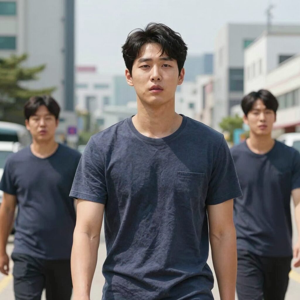 장국영이 아비정전에서 맘보춤을 추는 장면. 속옷 차림에 자유분방한 표정이 인상적이다.