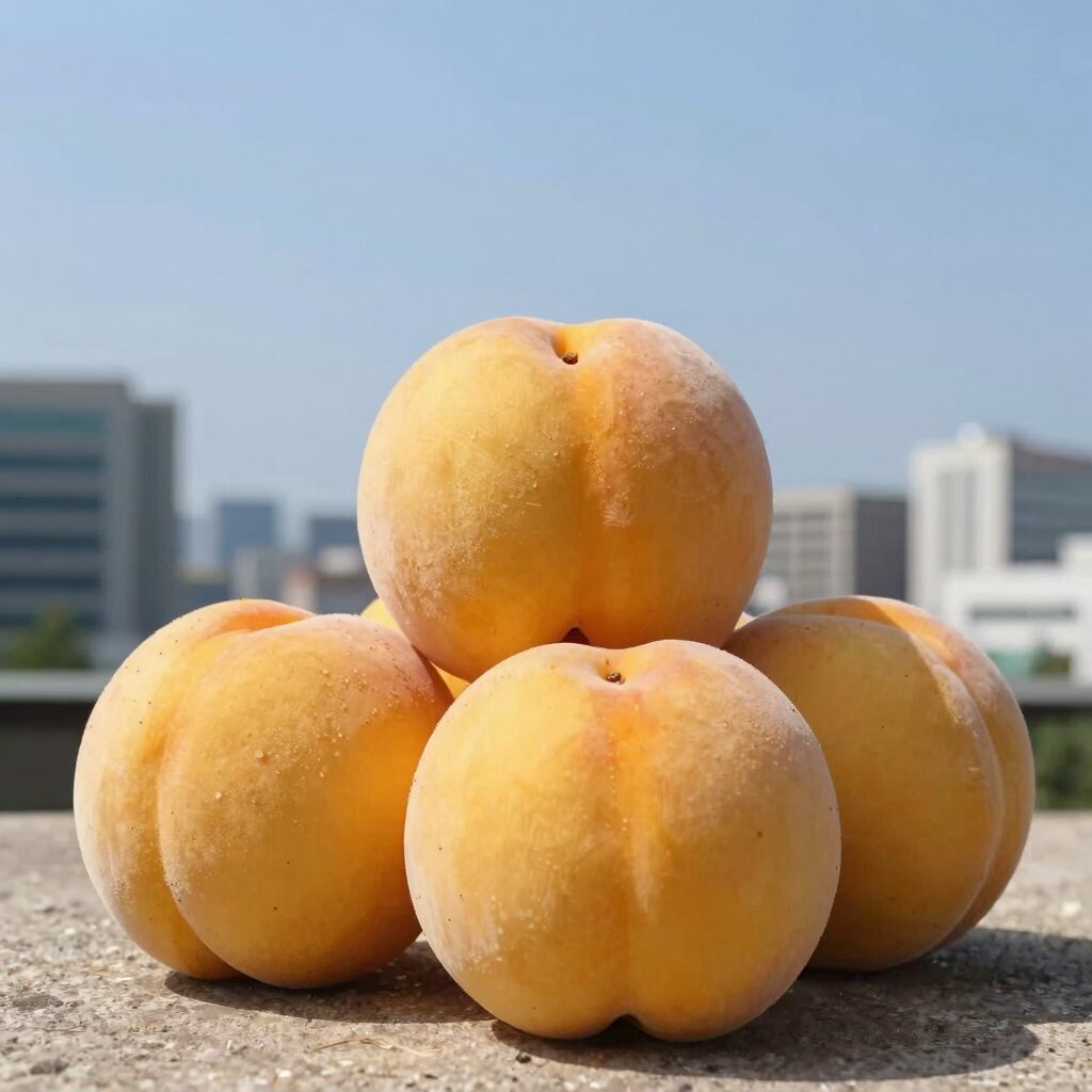 설탕물에 조린 복숭아 황도 완성 사진