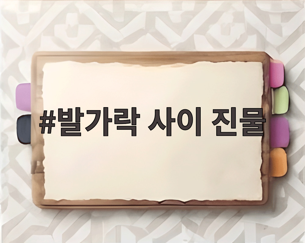 발가락 사이 진물