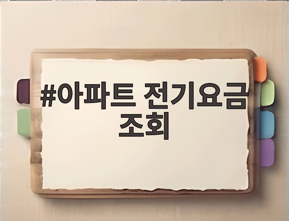 아파트 전기요금 조회
