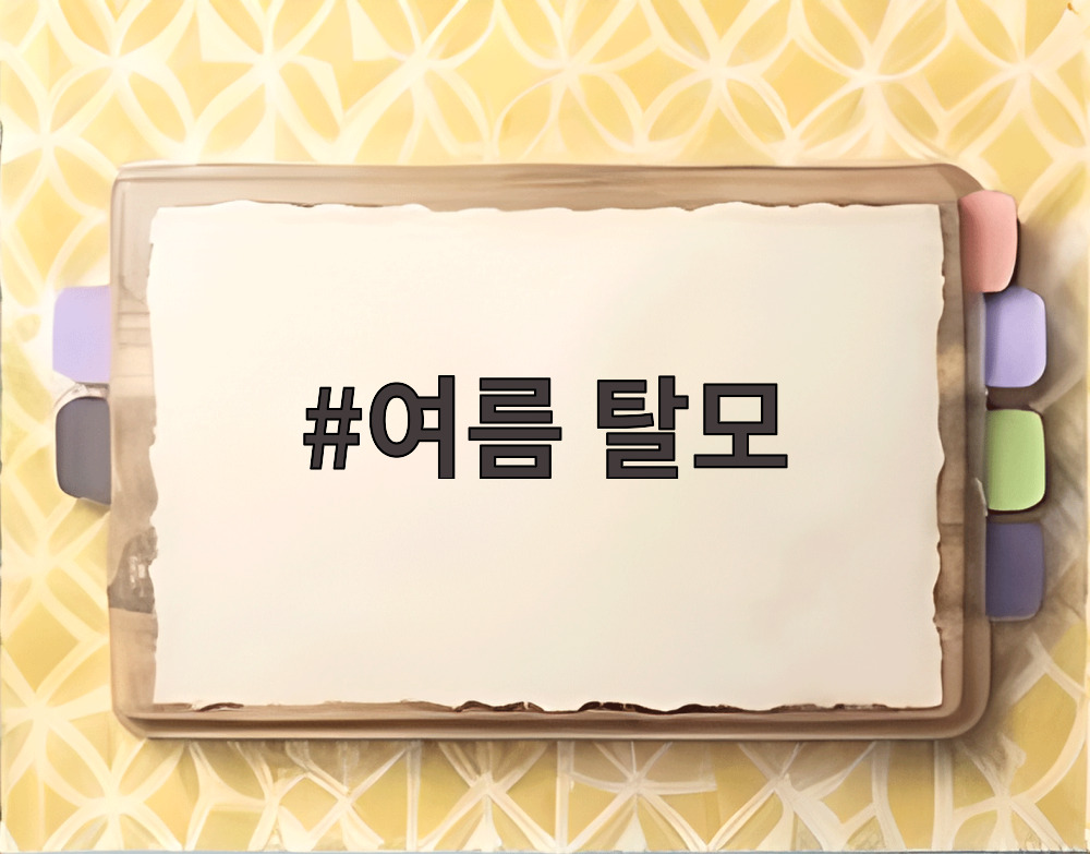 두피 클렌징으로 관리하는 여름 탈모 여름 탈모