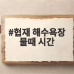 협재 해수욕장 물때 시간 확인하고 즐기는 팁 협재 해수욕장 물때 시간