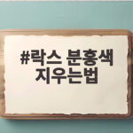 화장실 락스 분홍색 물때 지우는법 락스 분홍색 지우는법