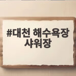 대천해수욕장 샤워장 요금부터 이용 팁 총정리 대천 해수욕장 샤워장