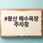 왕산 해수욕장 주차장 요금 실시간 혼잡 꿀팁 왕산 해수욕장 주차장