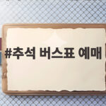 추석 버스표 예매 성공 준비와 취소표 활용 추석 버스표 예매