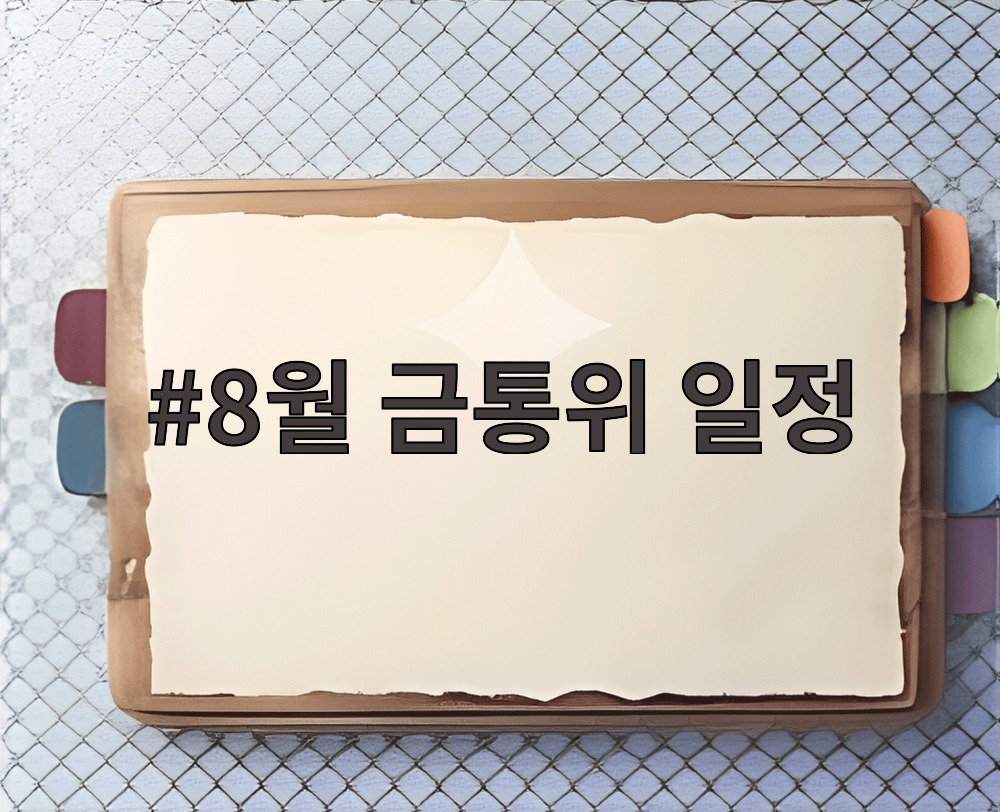 8월 금통위 일정