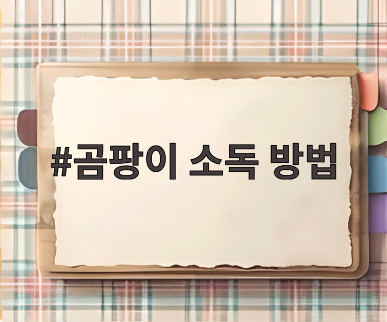 곰팡이 소독 방법