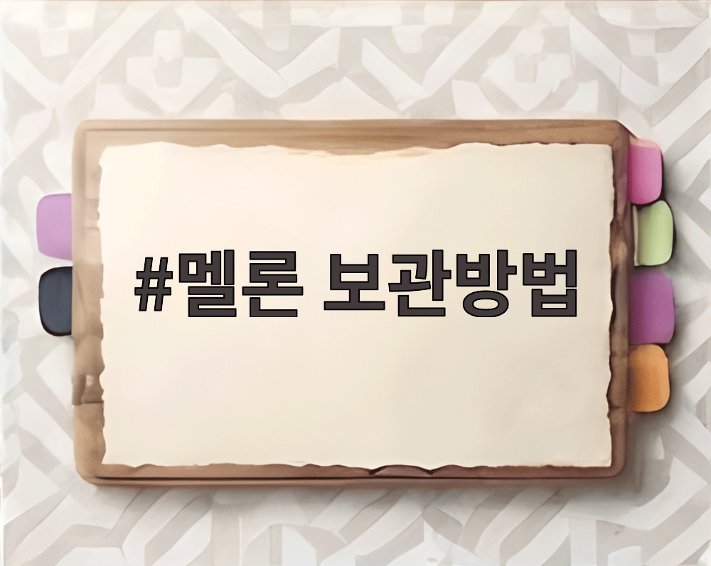멜론 보관방법