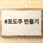 8월 포도주 만들기 캠벨로 홈메이드 포도주 만들기