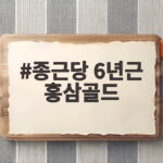 종근당 6년근 홍삼골드 가격 효능 후기 종근당 6년근 홍삼골드
