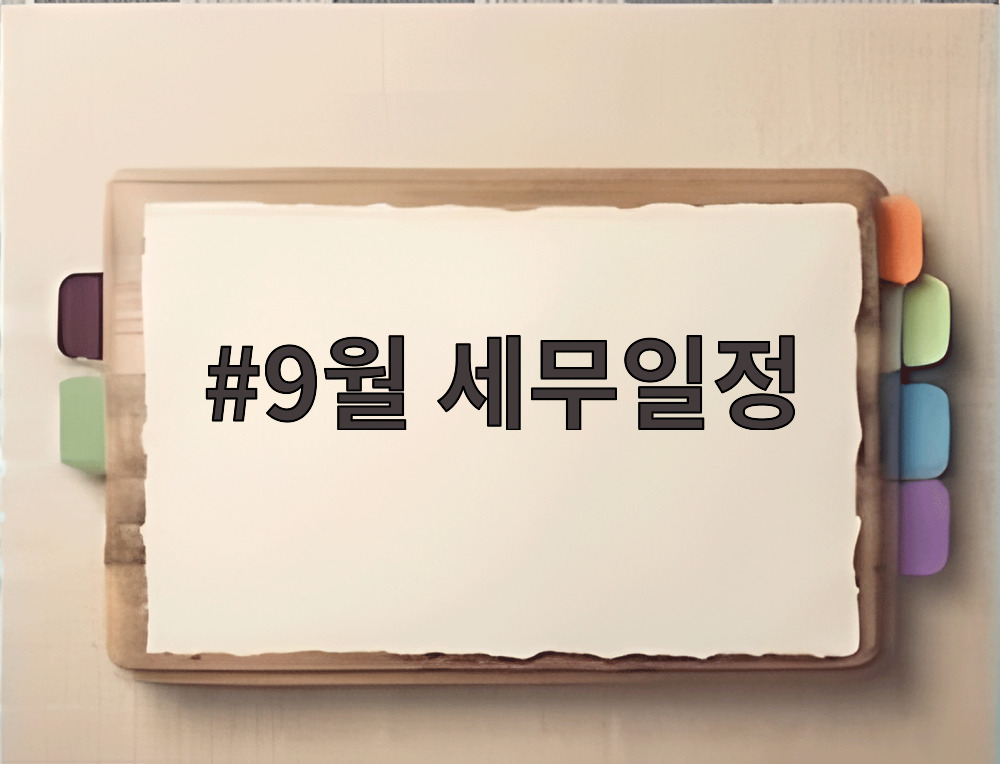 9월 세무일정