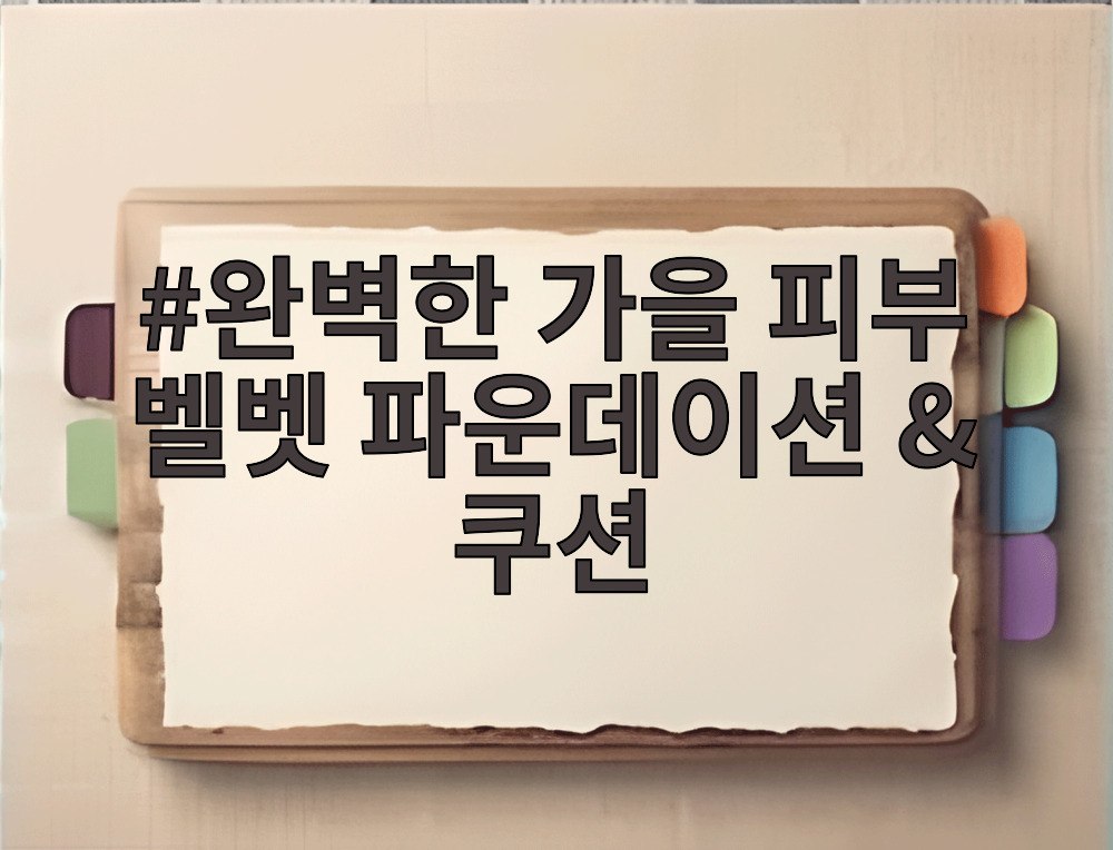 완벽한 가을 피부 벨벳 파운데이션 & 쿠션