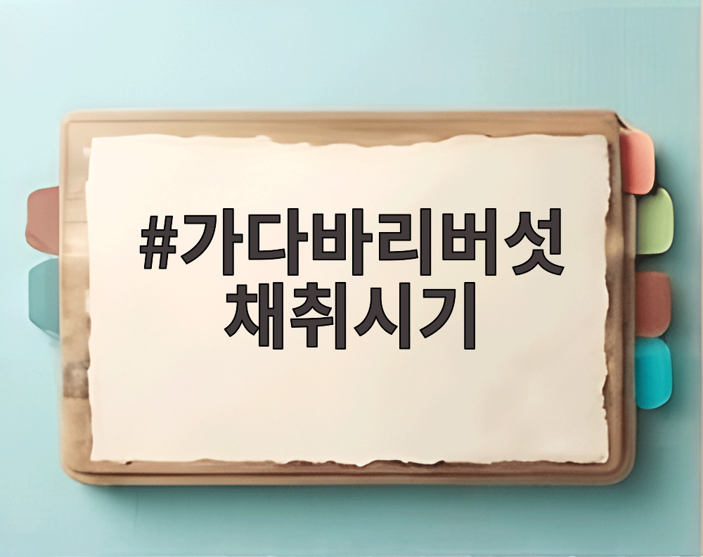 가다바리버섯 채취시기