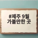 9월 제주 가볼만한 곳 추천 서쪽 일정 제주 9월 가볼만한 곳