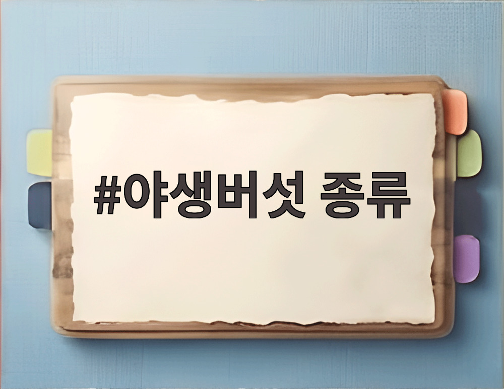 야생버섯 종류
