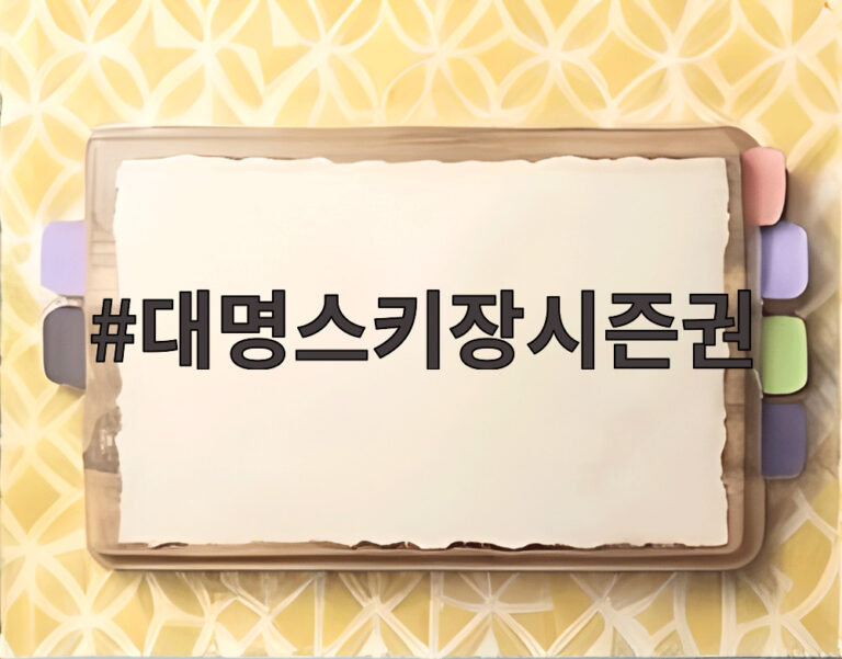 대명스키장시즌권