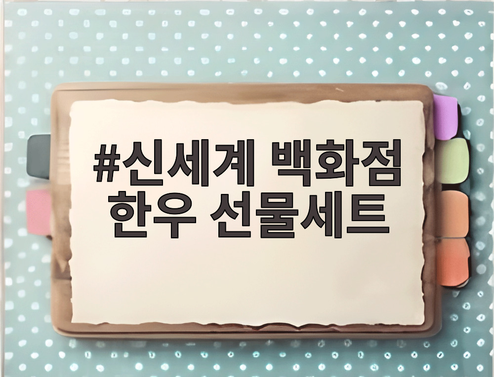 신세계 백화점 한우 선물세트