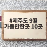 9월 제주도 가볼만한곳 10곳 추천 제주도 9월 가볼만한곳 10곳