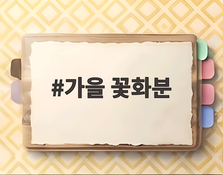가을 꽃화분