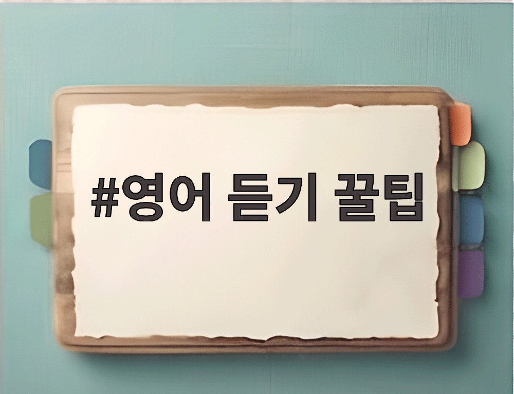 영어 듣기 꿀팁