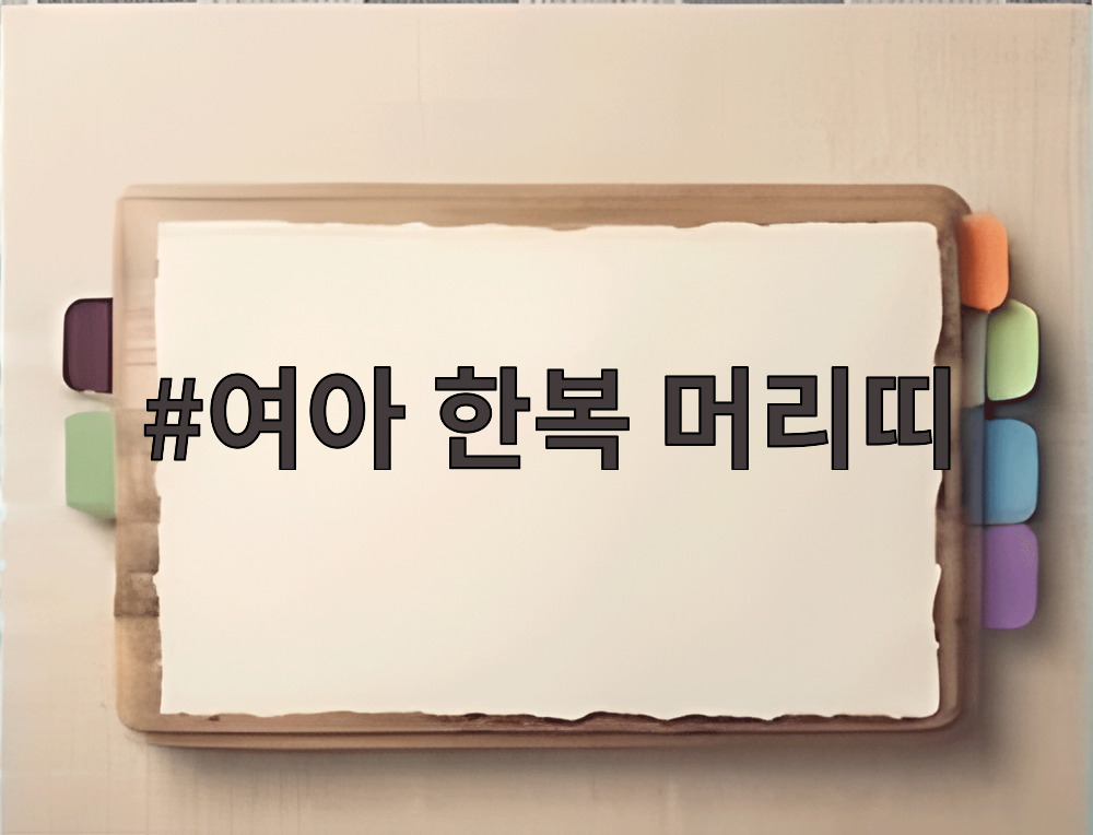 여아 한복 머리띠
