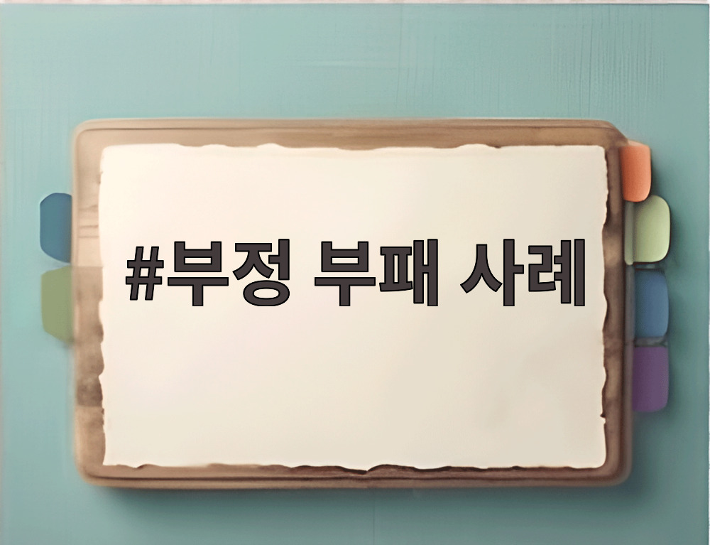 부정 부패 사례