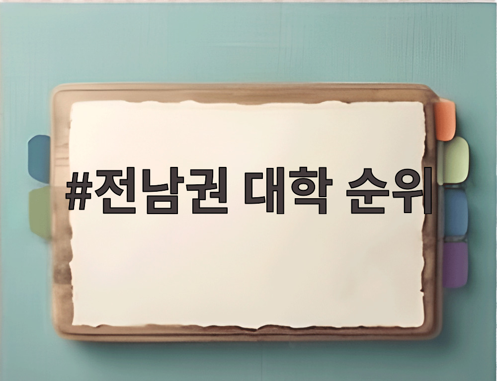 전남권 대학 순위