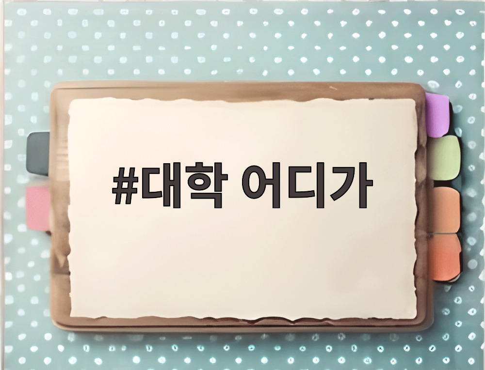 대학 어디가