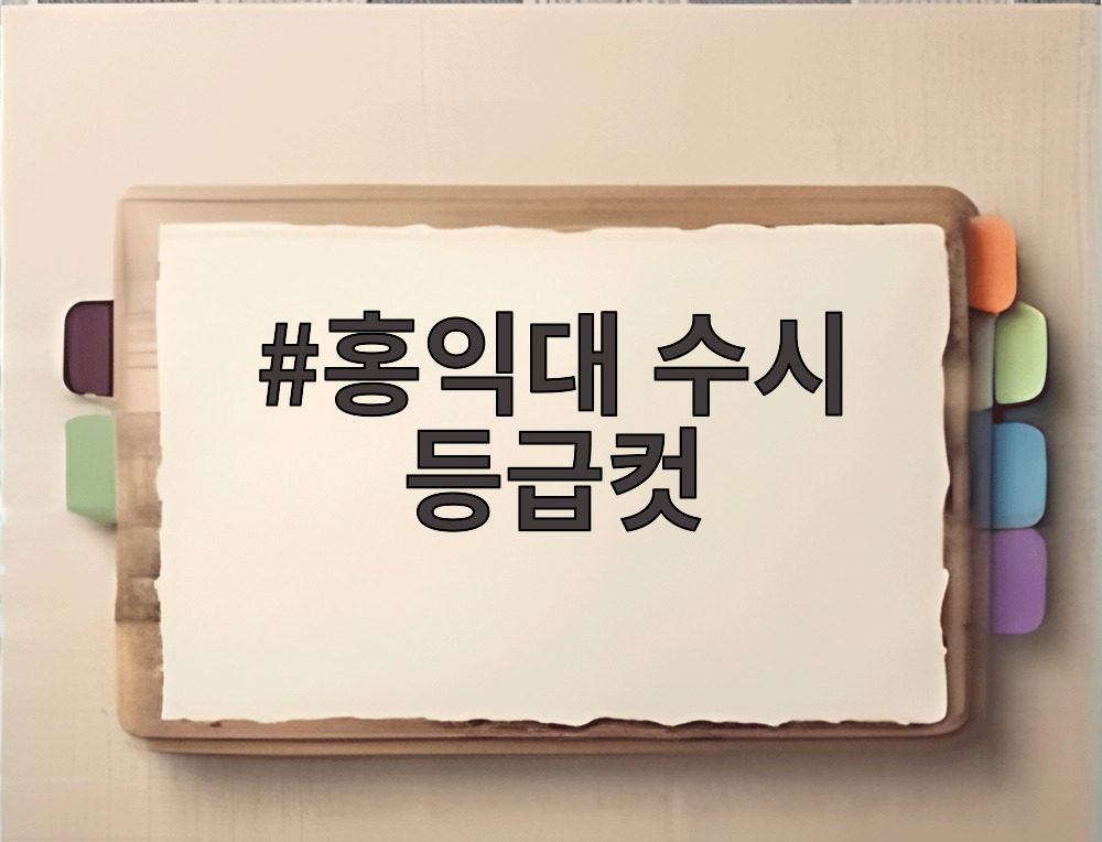 홍익대 수시 등급컷