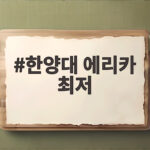 한양대 에리카 최저