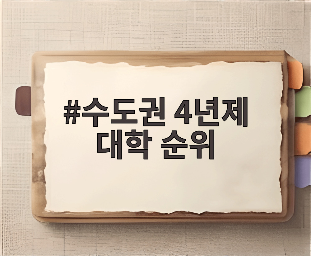 수도권 4년제 대학 순위