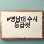 영남대 수시 등급컷 지원 전략 총정리 영남대 수시 등급컷