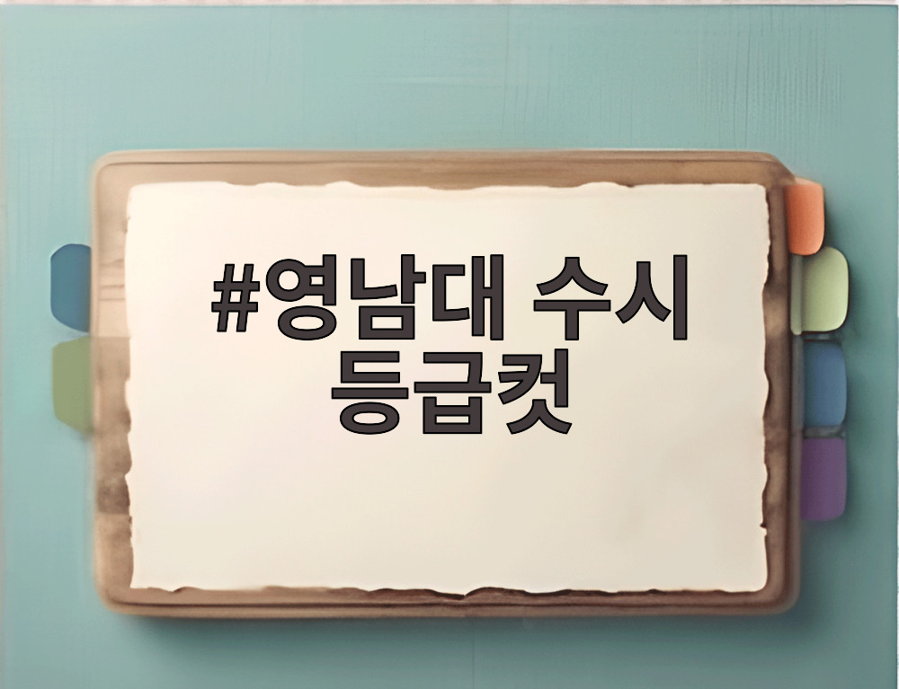 영남대 수시 등급컷