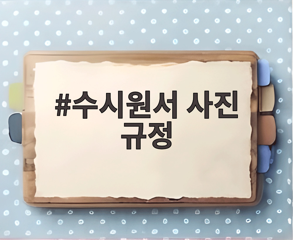 수시원서 사진 규정