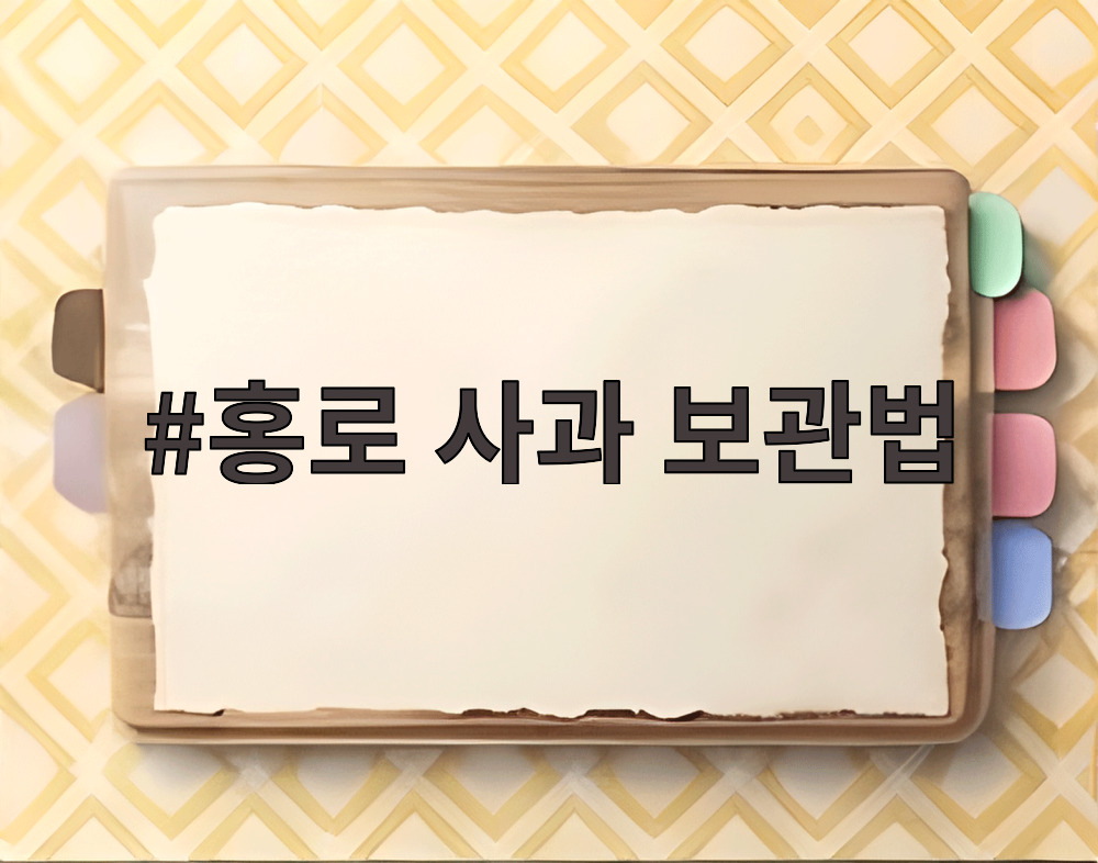 홍로 사과 보관법