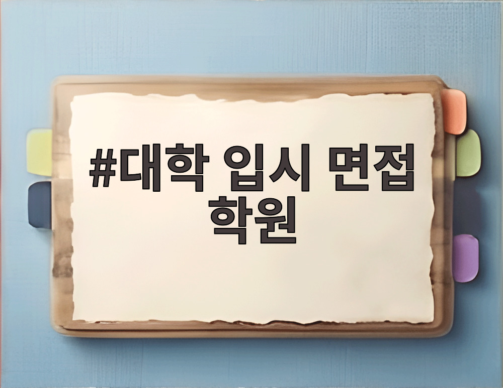 대학 입시 면접 학원