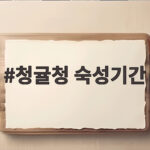 청귤청 숙성기간
