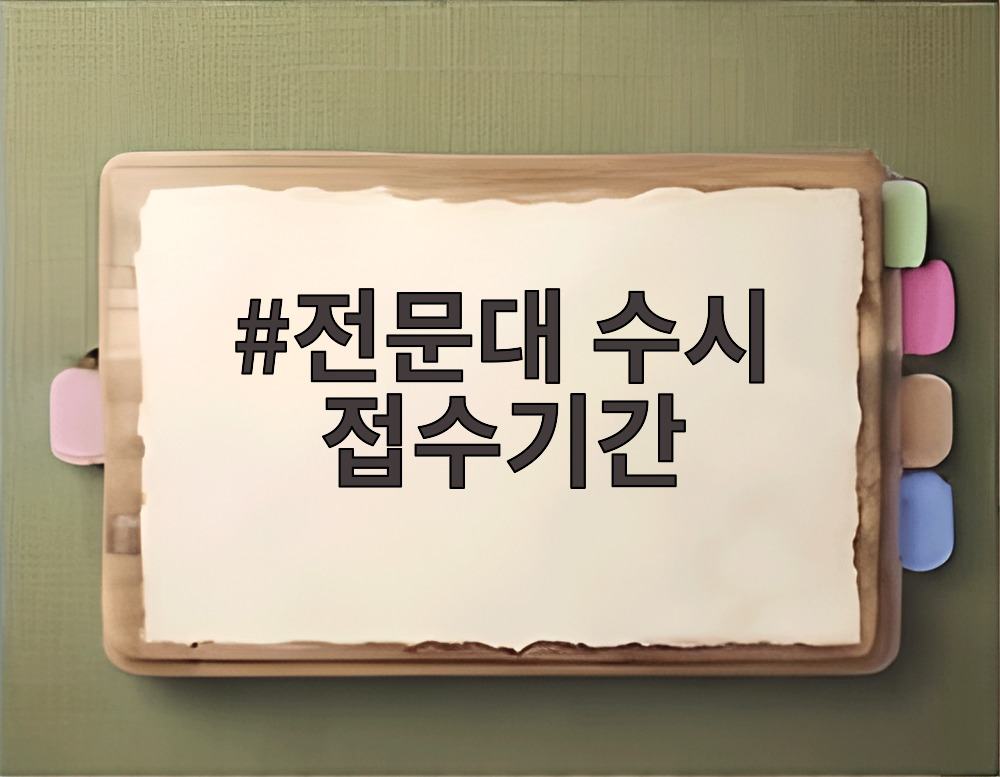 전문대 수시 접수기간