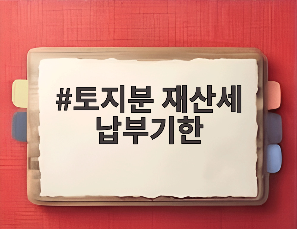 토지분 재산세 납부기한