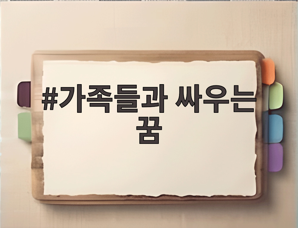 가족들과 싸우는 꿈