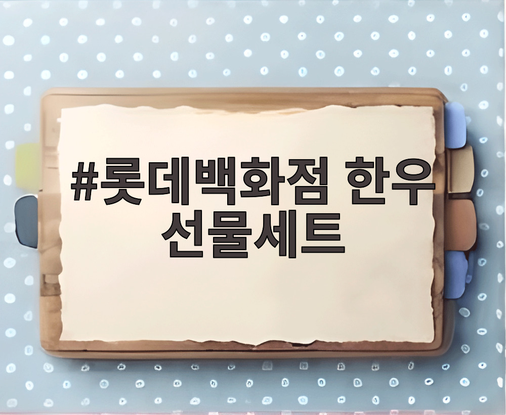 롯데백화점 한우 선물세트