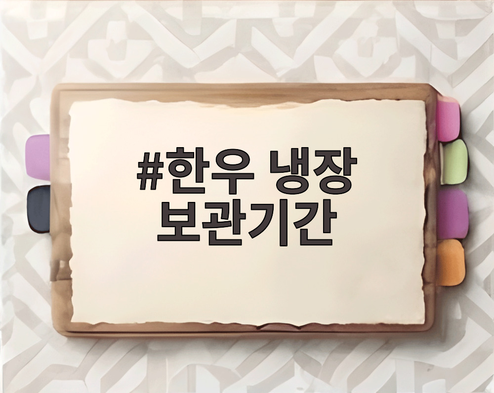 한우 냉장 보관기간