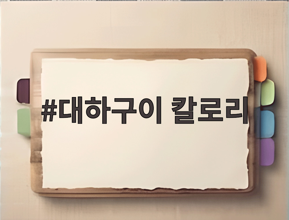 대하구이 칼로리