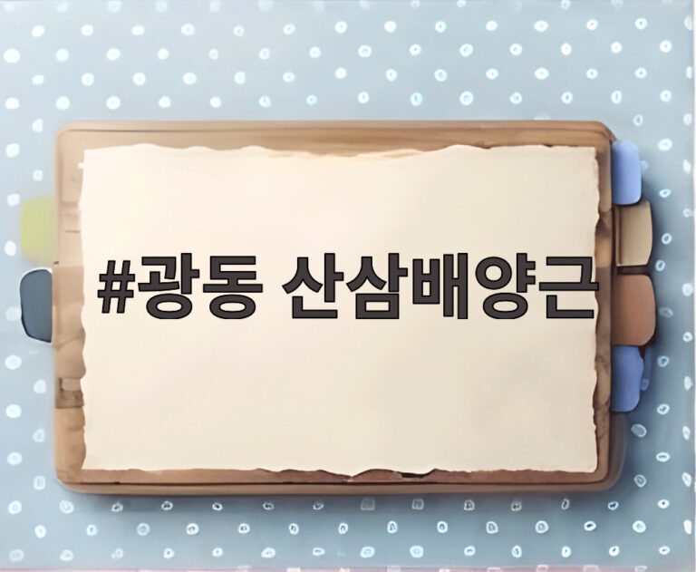 광동 산삼배양근