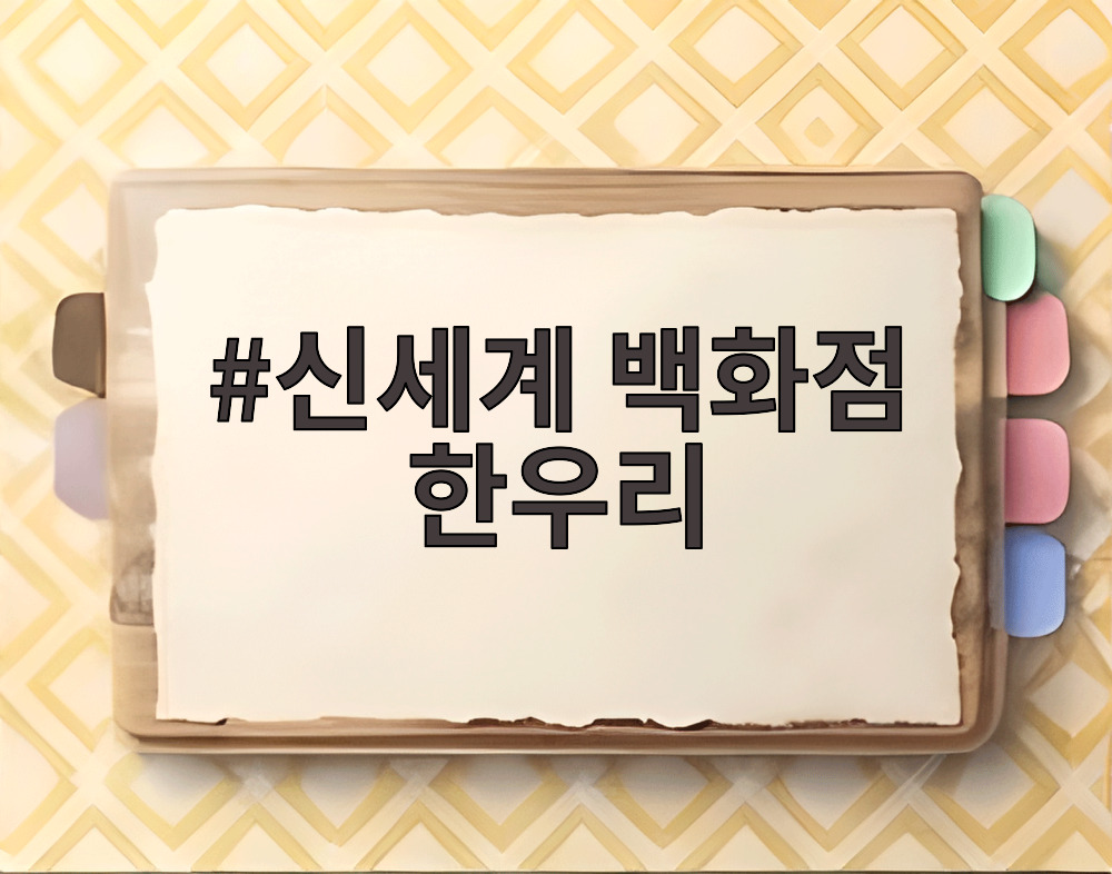 신세계 백화점 한우리