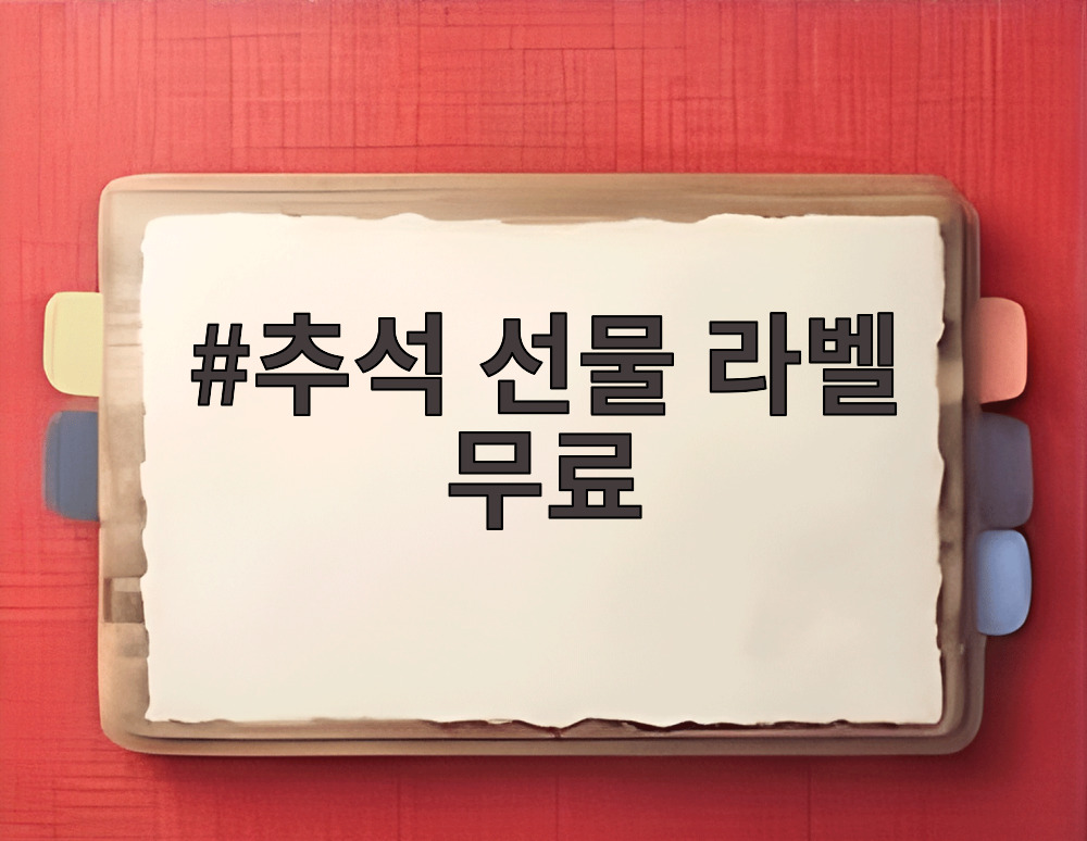 추석 선물 라벨 무료