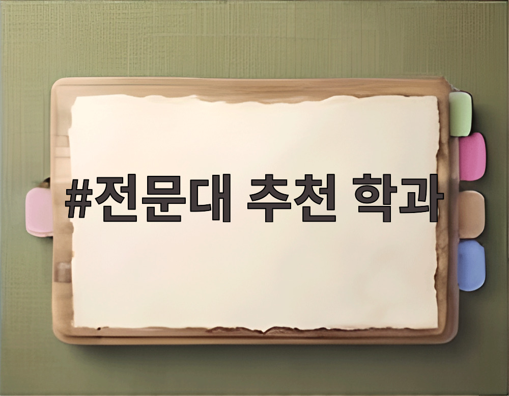 전문대 추천 학과