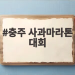 충주 사과마라톤 일정 주차 기념품 정리 충주 사과마라톤 대회